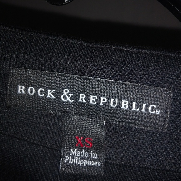 Rock & Republic XS Grunge Goth Sleeveless Bodycon Studded  Mini Dress Black - Picture 6 of 6